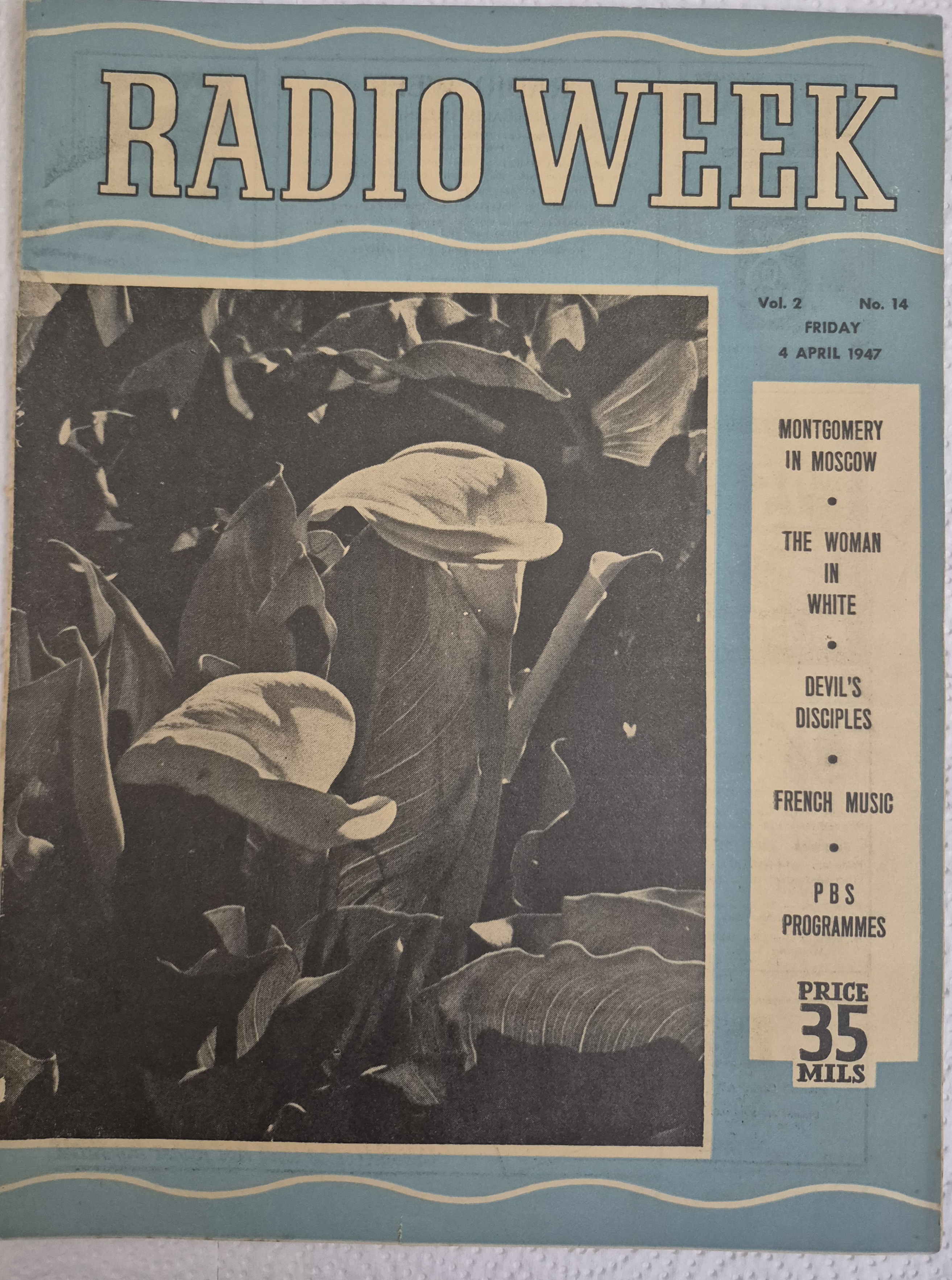 cover page of Radio Week  Vol 2, No. 14,  Friday, April 4, 1947
