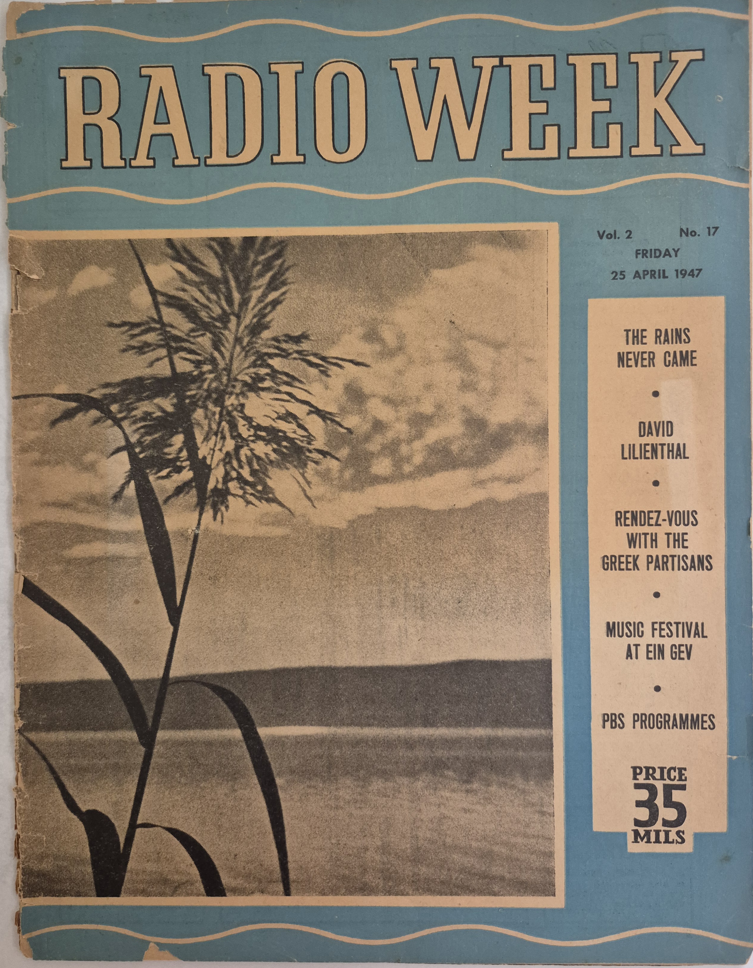 cover page of Radio Week  Vol 2, No 17,  Friday, April 25, 1947