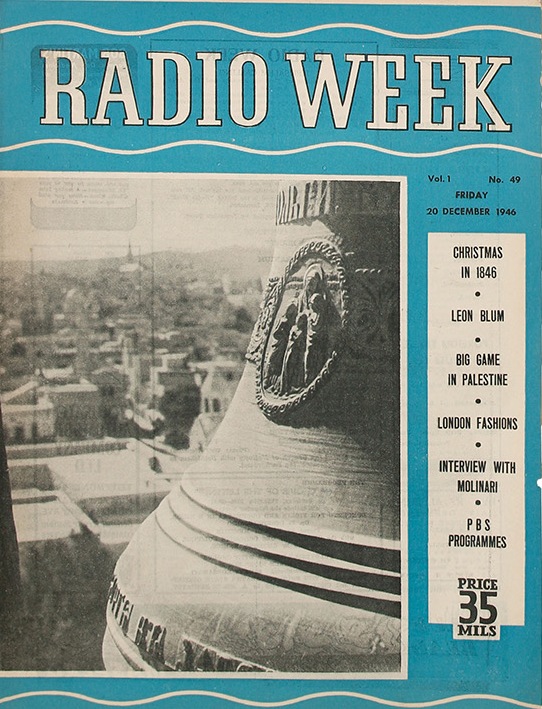 cover page of Radio Week  Vol 1, No. 49, Friday, December 20, 1946