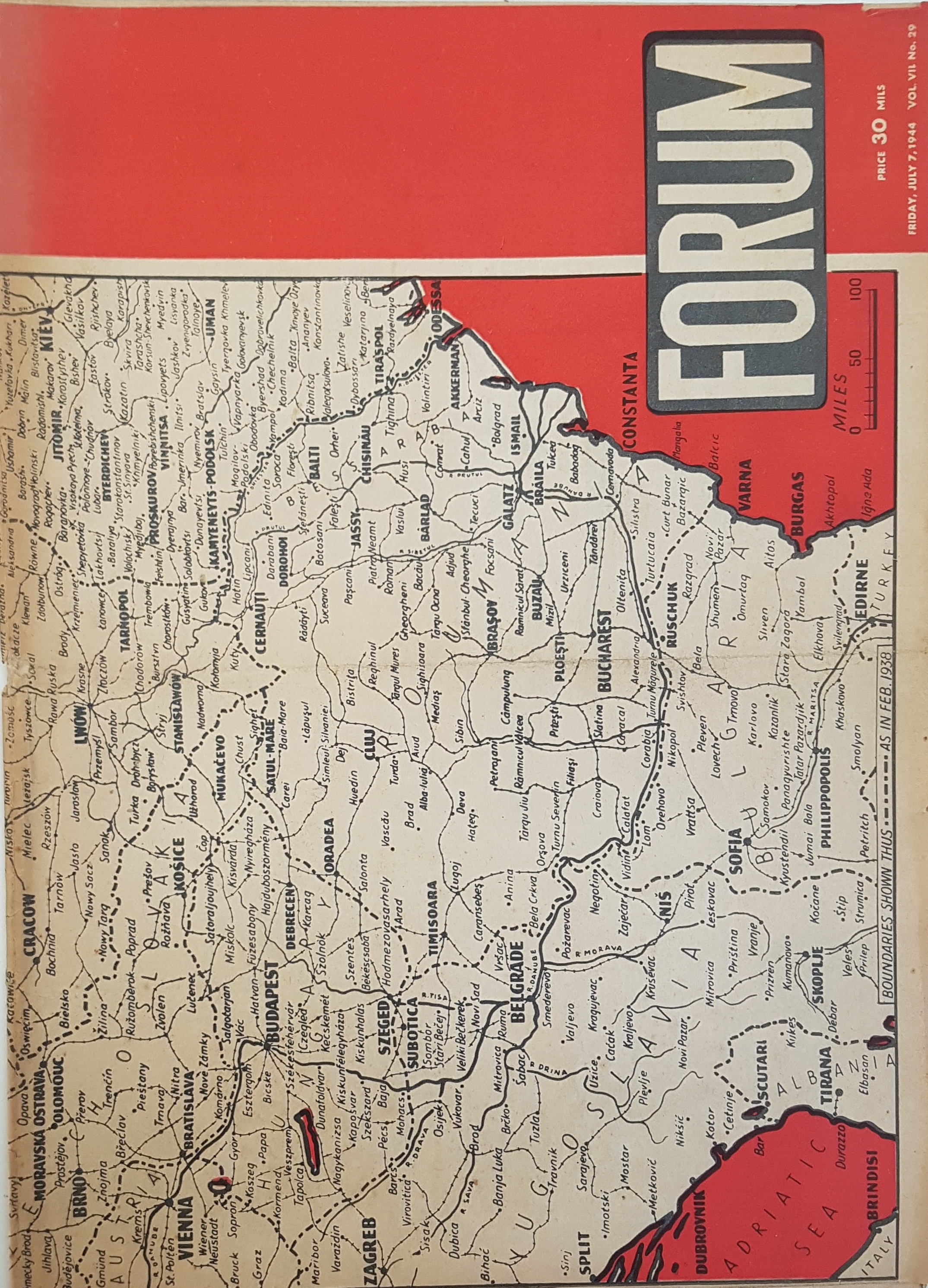 cover page of Forum Vol 7, No 29, July 7, 1944